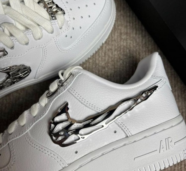 Nike Air Force 1 Molten Metal White Sneakers
