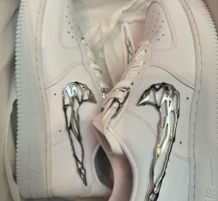 Nike Air Force 1 Molten Metal White Sneakers