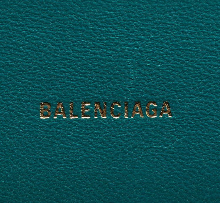 Balenciaga Green Croc Embossed Leather Xs Hourglass Top Handle Bag
