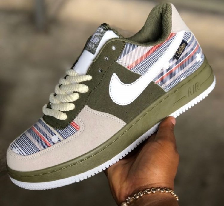 Nike Air Force 1 Out Side Green White Sneakers