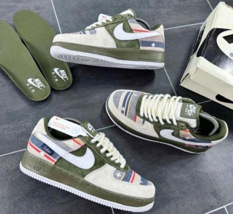 Nike Air Force 1 Out Side Green White Sneakers