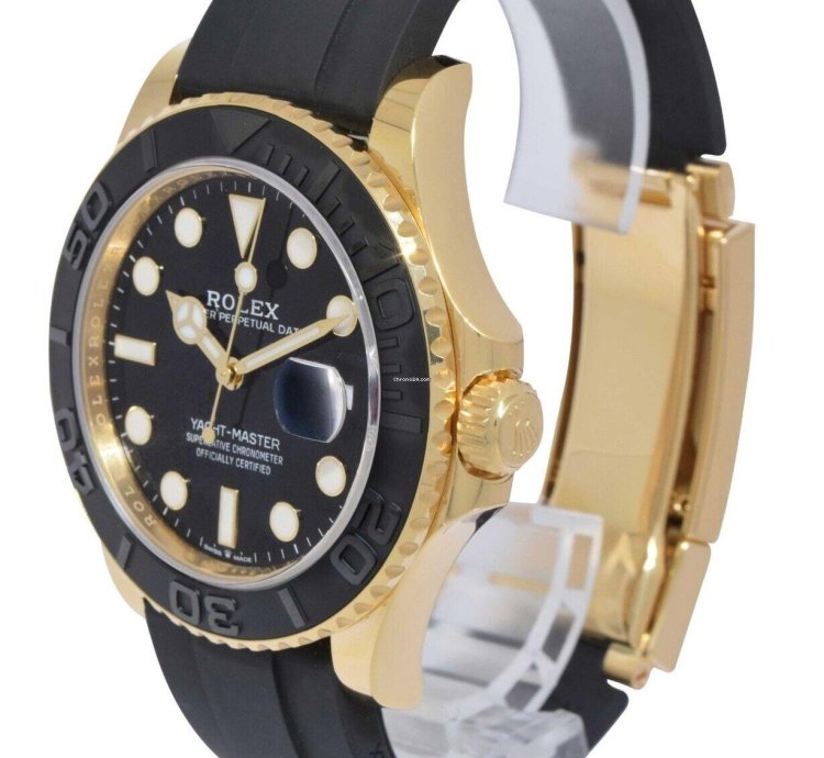 Rolex Yacht-master 42 42mm 18kt Yellow Gold Men Oysterflex Watch 24 226658