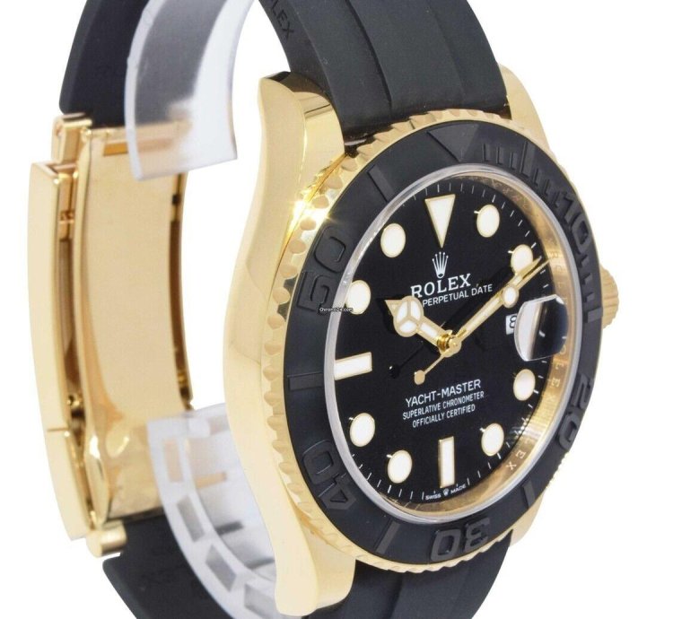 Rolex Yacht-master 42 42mm 18kt Yellow Gold Men Oysterflex Watch 24 226658