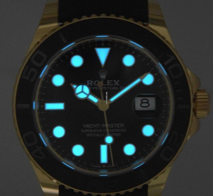 Rolex Yacht-master 42 42mm 18kt Yellow Gold Men Oysterflex Watch 24 226658