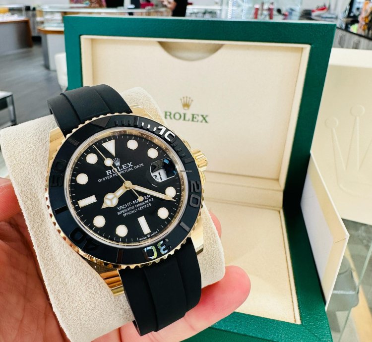 Rolex Yacht-master 42 42mm 226658 18k Yellow Gold Oysterflex Box And Papers Unworn