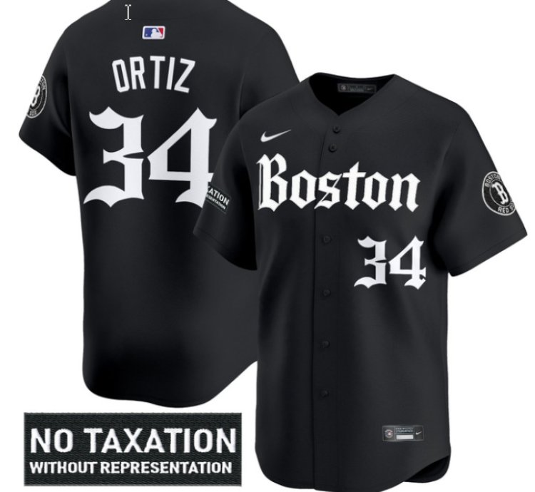David Ortiz Jersey 34 Boston Red Sox Retro Newspaper Edition Vapor Premier Limited Stitched Black