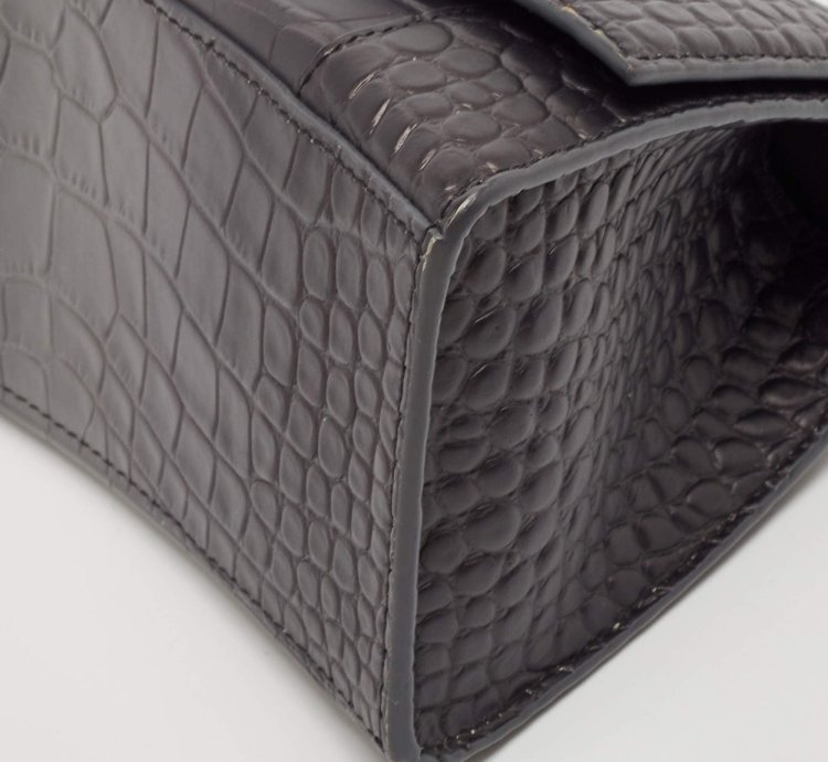 Balenciaga Grey Ombre Leather Small Hourglass Top Handle Bag
