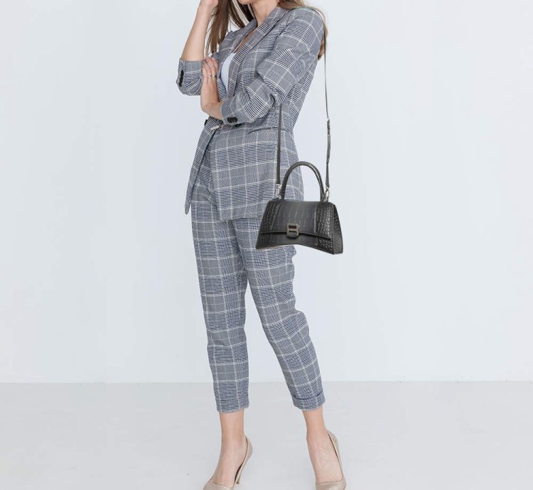 Balenciaga Grey Ombre Leather Small Hourglass Top Handle Bag