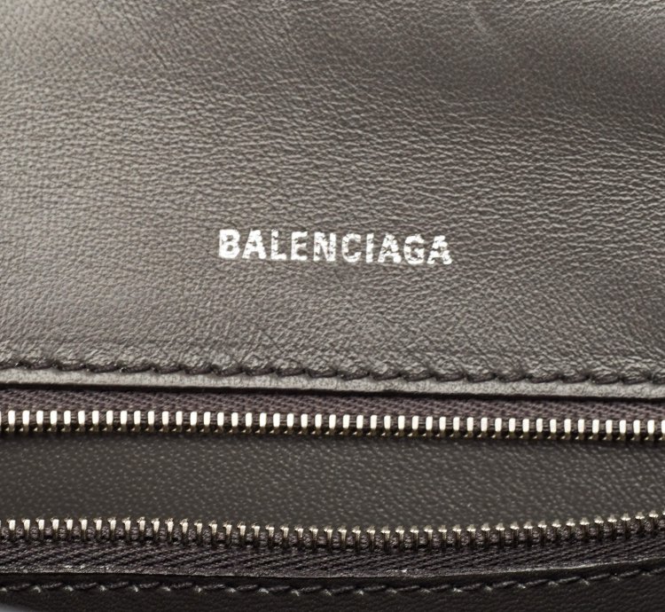Balenciaga Grey Ombre Leather Small Hourglass Top Handle Bag