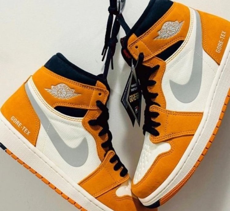 Nike Air Jordan 1 High Element Goretex Light Curry Basketball Sneakers