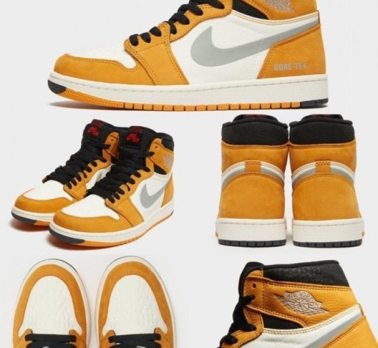 Nike Air Jordan 1 High Element Goretex Light Curry Basketball Sneakers