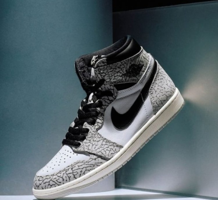 Nike Air Jordan 1 High Elephant Print Basketball Sneakers Semi Ua