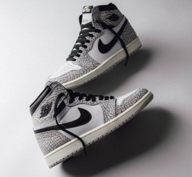 Nike Air Jordan 1 High Elephant Print Basketball Sneakers Semi Ua