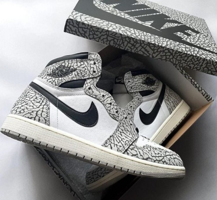 Nike Air Jordan 1 High Elephant Print Basketball Sneakers Semi Ua