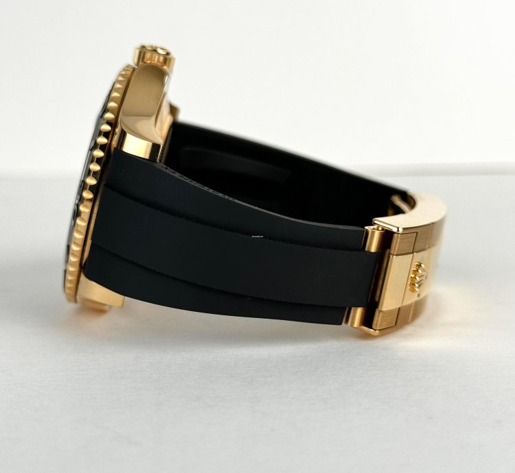 Rolex Yacht-master 42 42mm Black Ceramic Bezel Yellow Gold Black Dial Osyterflex Bracelet 226658