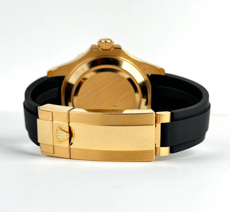 Rolex Yacht-master 42 42mm Black Ceramic Bezel Yellow Gold Black Dial Osyterflex Bracelet 226658