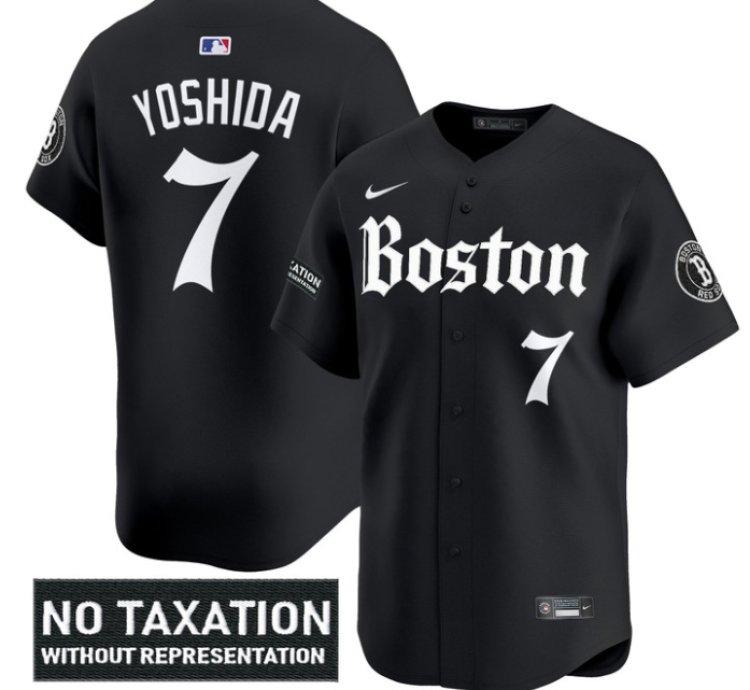 Masataka Yoshida Jersey 7 Boston Red Sox Retro Newspaper Edition Vapor Limited Stitched Black