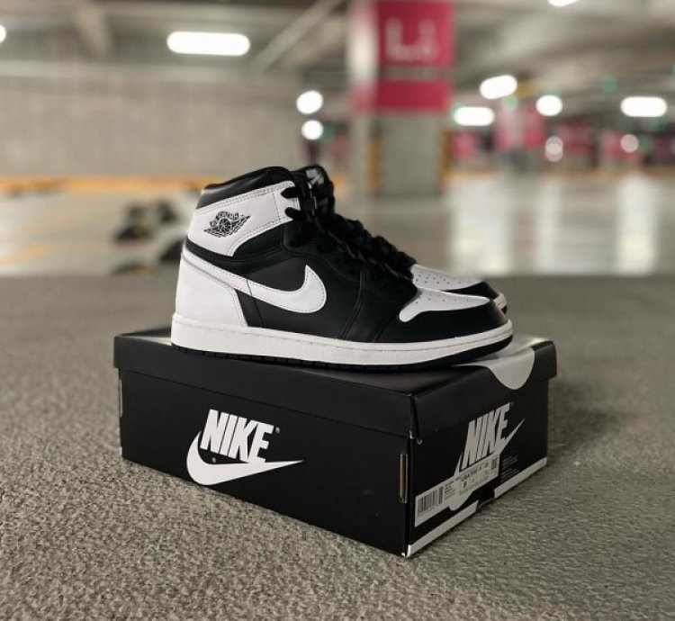 Nike Air Jordan 1 High Reverse Panda Basketball Sneakers Semi Ua