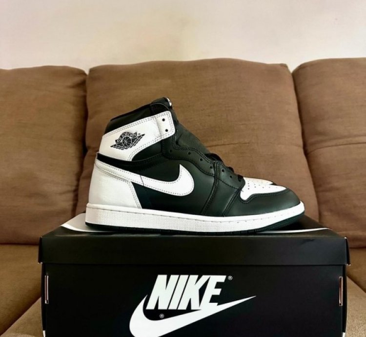 Nike Air Jordan 1 High Reverse Panda Basketball Sneakers Semi Ua