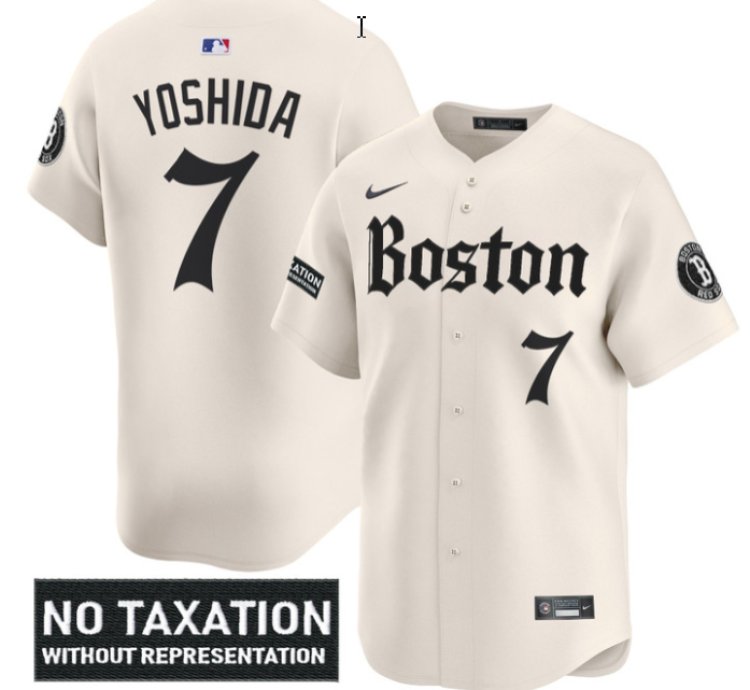 Masataka Yoshida Jersey 7 Boston Red Sox Retro Newspaper Edition Vapor Premier Limited Stitched