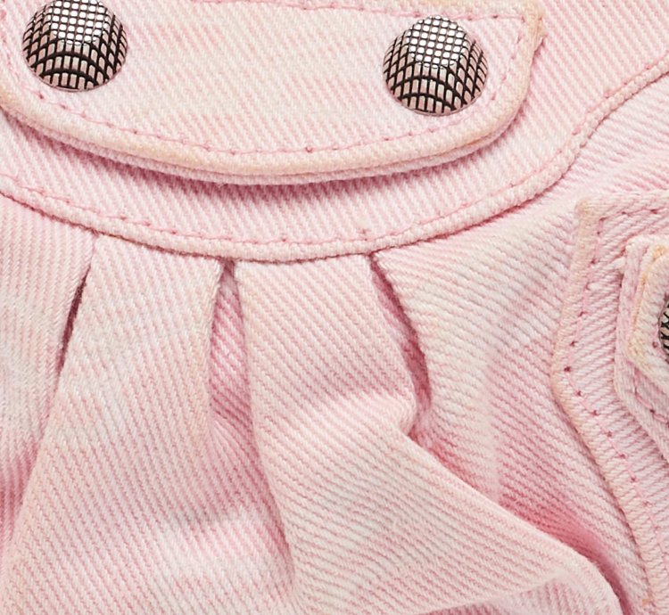 Balenciaga Light Pink Bb Monogram Denim Mini Le Cagole Shoulder Bag