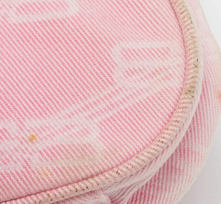 Balenciaga Light Pink Bb Monogram Denim Mini Le Cagole Shoulder Bag