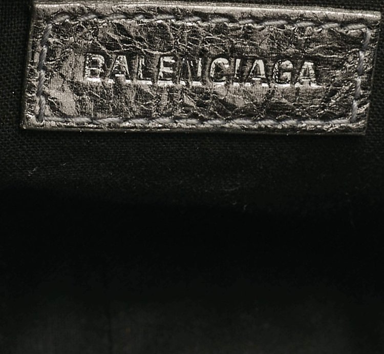 Balenciaga Metallic Grey Leather Xs Le Cagole Shoulder Bag