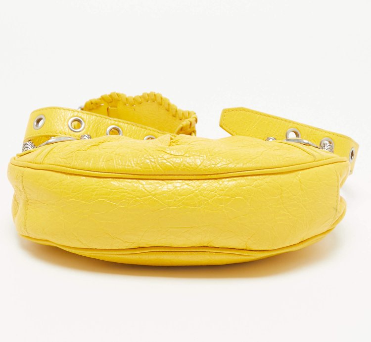 Balenciaga Mustard Leather Xs Le Cagole Shoulder Bag