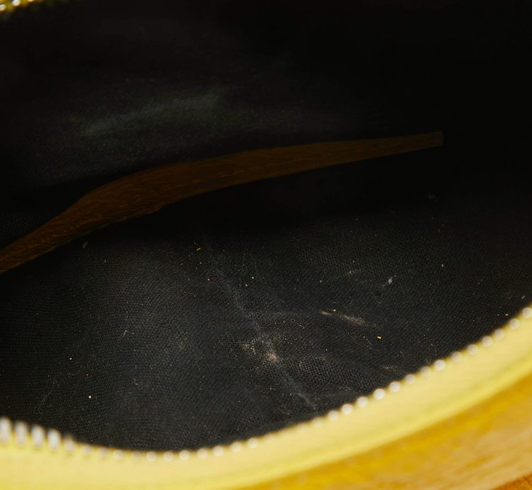 Balenciaga Mustard Leather Xs Le Cagole Shoulder Bag