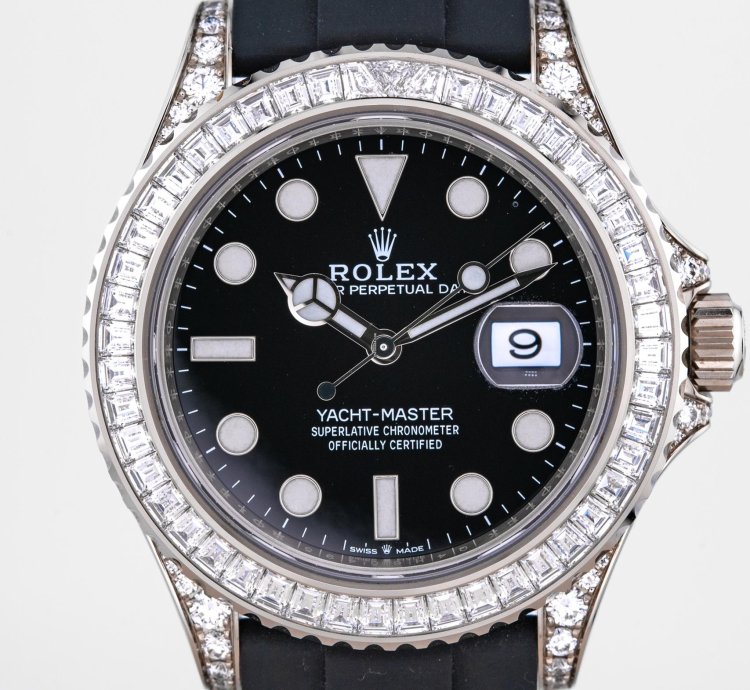 Rolex Yacht-master 42 42mm White Gold Baguette Diamonds