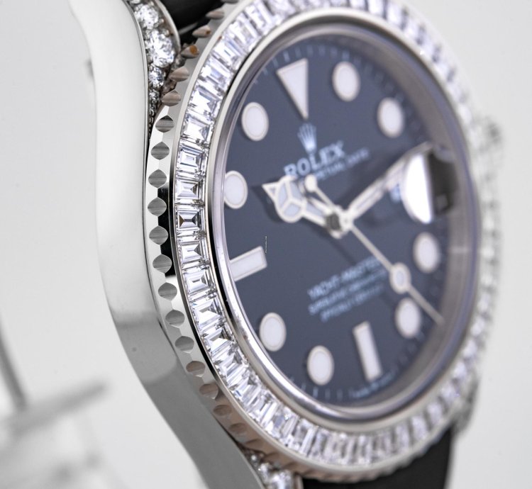 Rolex Yacht-master 42 42mm White Gold Baguette Diamonds