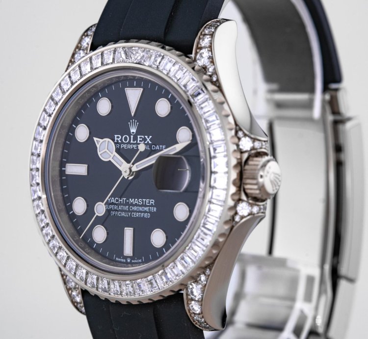Rolex Yacht-master 42 42mm White Gold Baguette Diamonds