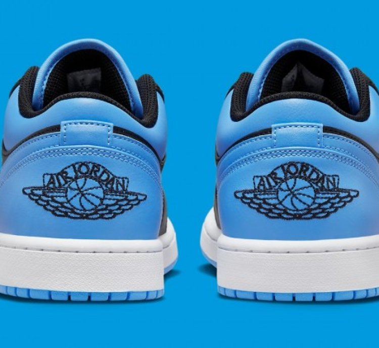 Nike Air Jordan 1 Low Black University Blue Basketball Sneakers