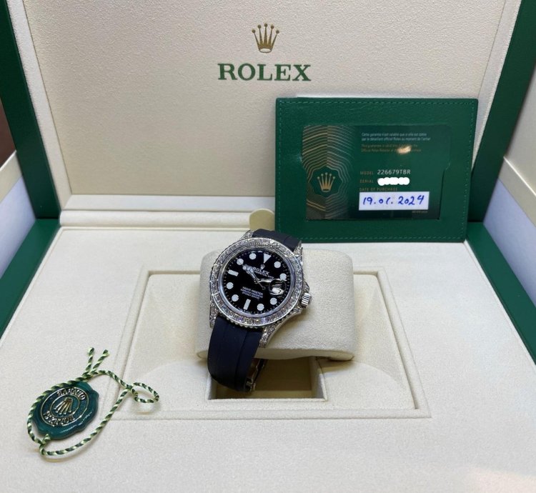Rolex Yacht-master 42 42mm White Gold Baguette Diamonds