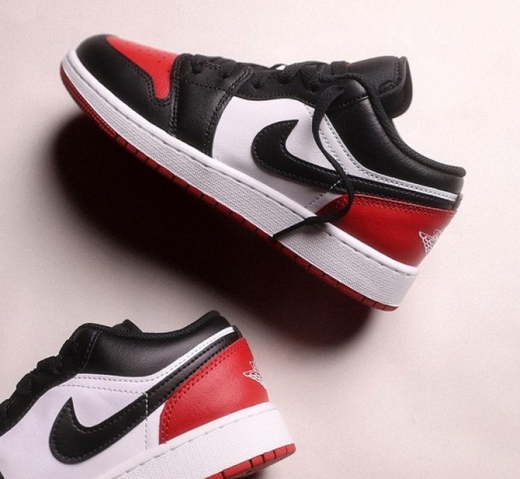 Nike Air Jordan 1 Low Bred Toe 20 2024 Basketball Sneakers