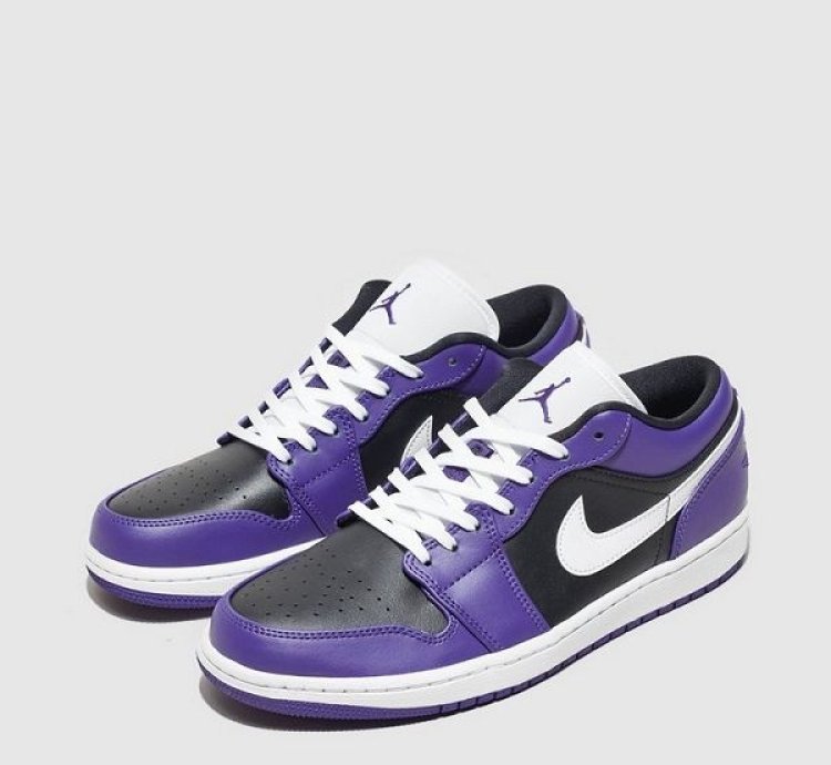 Nike Air Jordan 1 Low Court Purple Basketball Sneakers