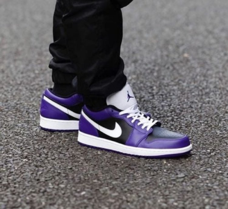 Nike Air Jordan 1 Low Court Purple Basketball Sneakers