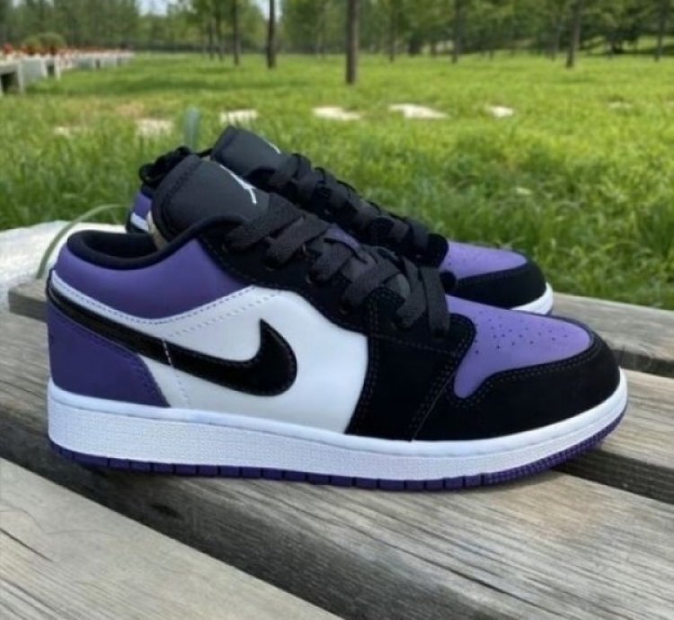 Nike Air Jordan 1 Low Court Purple Basketball Sneakers