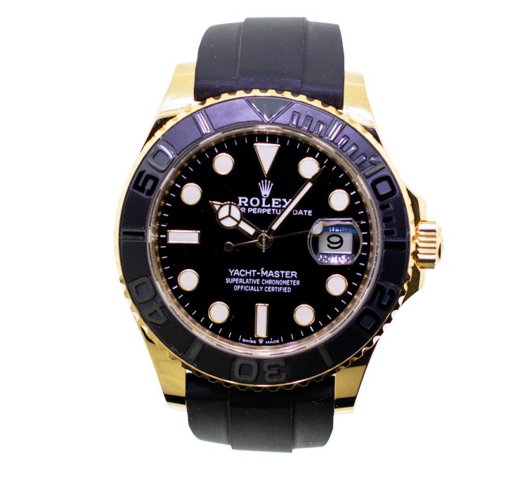 Rolex Yacht-master 42 42mm Yellow Gold Black Dial Black Bezel 226658