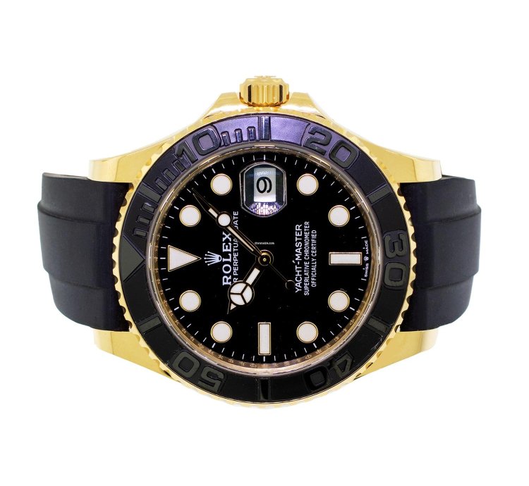 Rolex Yacht-master 42 42mm Yellow Gold Black Dial Black Bezel 226658