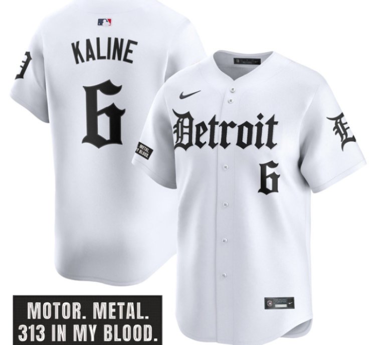Al Kaline Jersey 6 Detroit Tigers Motor Gothic Edition Vapor Limited Stitched White