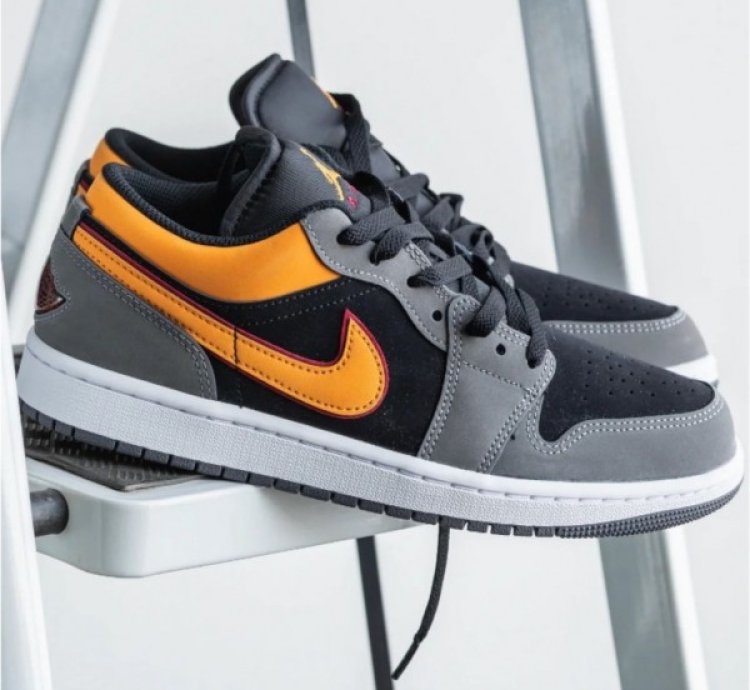 Nike Air Jordan 1 Low Se Vivid Orange Basketball Sneakers