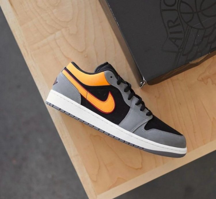 Nike Air Jordan 1 Low Se Vivid Orange Basketball Sneakers