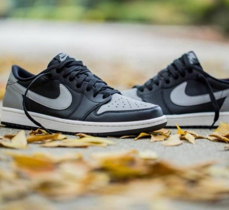 Nike Air Jordan 1 Low Shadow Black Grey Basketball Sneakers