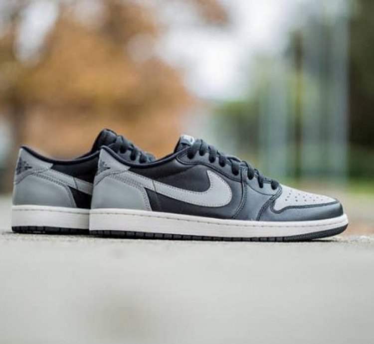 Nike Air Jordan 1 Low Shadow Black Grey Basketball Sneakers