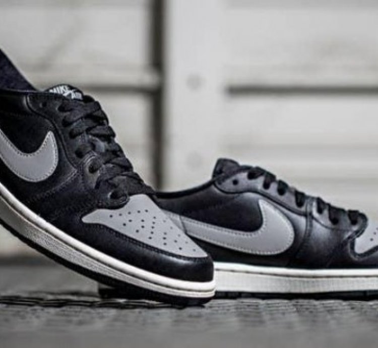 Nike Air Jordan 1 Low Shadow Black Grey Basketball Sneakers