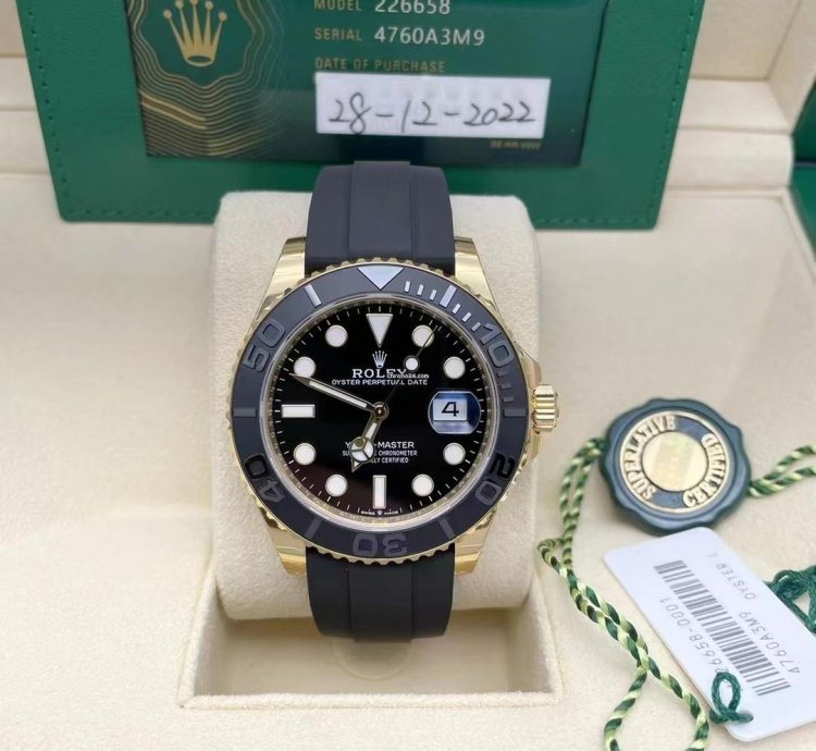 Rolex Yacht-master 42 Black Dial 18k Ref 226658 Unworn Complete 2022