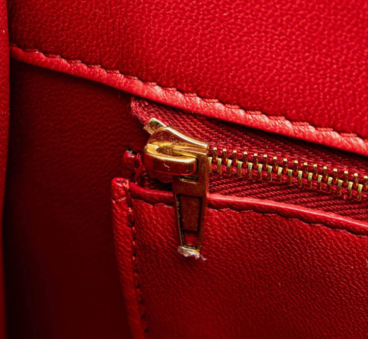 Balenciaga Red Leather Hourglass Small Top Handle Bag