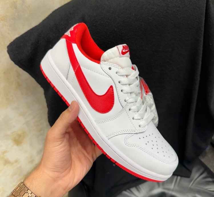 Nike Air Jordan 1 Low University Red Basketball Sneakers