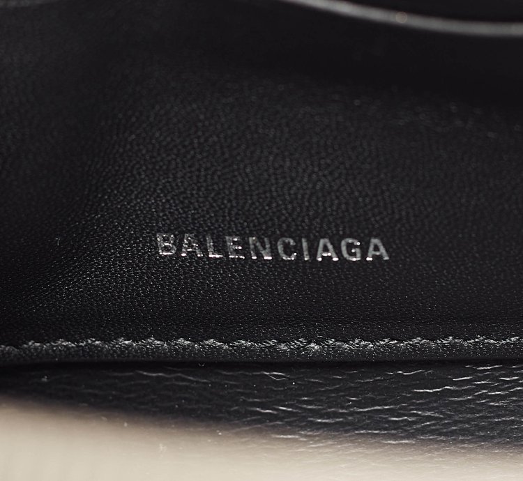 Balenciaga Silver Glitter Triangle Clutch